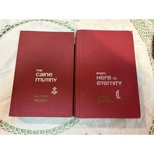 "The Caine Mutiny and From Here to Eternity" Set Of 2 Vintage books Hardback